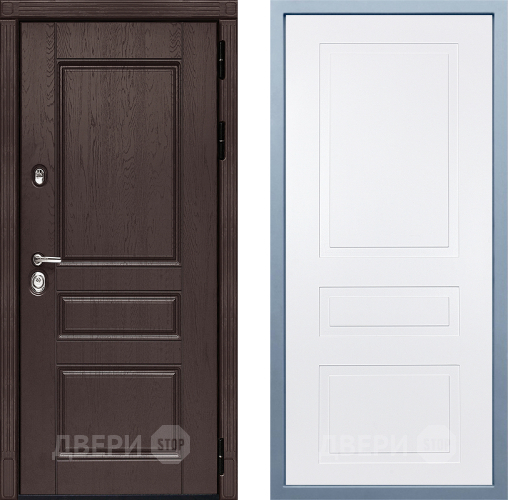 Входная металлическая Дверь Дива МД-90 Н-13 Белый в Павловском Посаде