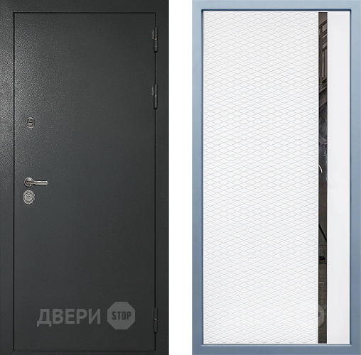 Входная металлическая Дверь Дива МД-40 Титан МХ-47 Белый матовый в Павловском Посаде