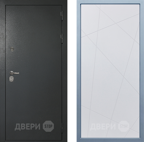 Входная металлическая Дверь Дива МД-40 Титан Д-11 Белый в Павловском Посаде