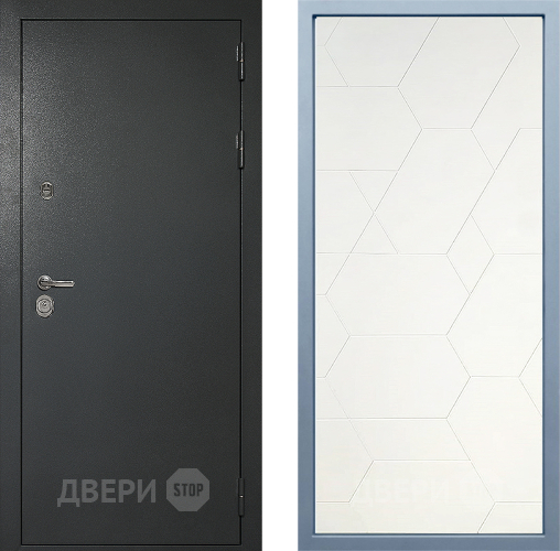 Входная металлическая Дверь Дива МД-40 Титан М-16 Белый в Павловском Посаде