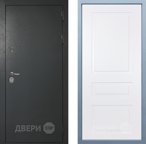 Входная металлическая Дверь Дива МД-40 Титан Н-13 Белый в Павловском Посаде