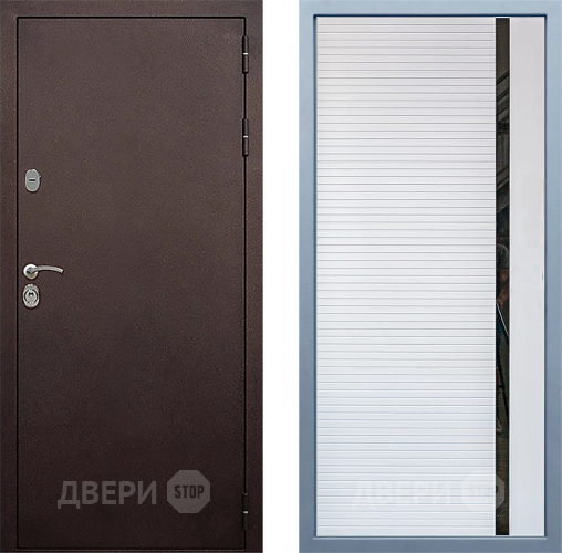 Входная металлическая Дверь Дива МД-40 Медь МХ-45 Белый матовый в Павловском Посаде