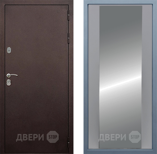 Дверь Дива МД-40 Медь Д-15 Зеркало Силк Маус в Павловском Посаде