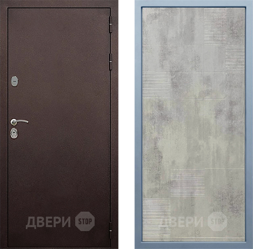 Входная металлическая Дверь Дива МД-40 Медь Д-4 Бетон темный в Павловском Посаде