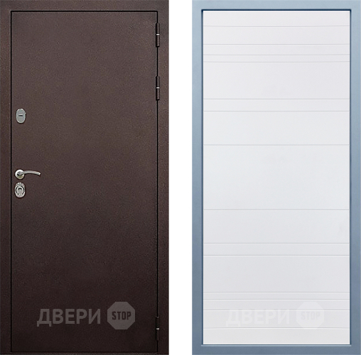 Входная металлическая Дверь Дива МД-40 Медь Д-5 Белый в Павловском Посаде