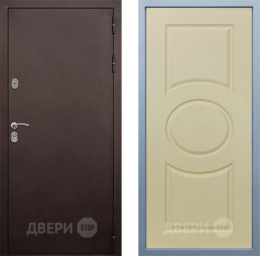 Входная металлическая Дверь Дива МД-40 Медь Д-8 Шампань в Павловском Посаде