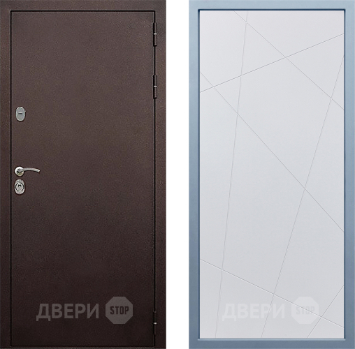 Входная металлическая Дверь Дива МД-40 Медь Д-11 Белый в Павловском Посаде