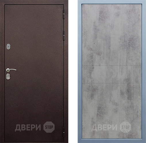 Дверь Дива МД-40 Медь М-1 Бетон темный в Павловском Посаде