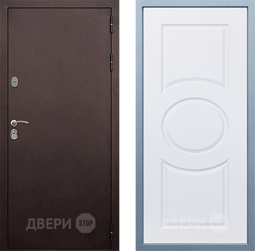 Входная металлическая Дверь Дива МД-40 Медь М-30 Белый в Павловском Посаде