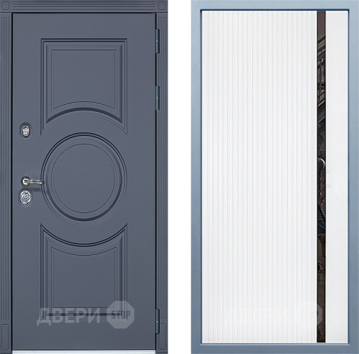 Входная металлическая Дверь Дива МХ-30 STR МХ-46 Белый матовый в Павловском Посаде