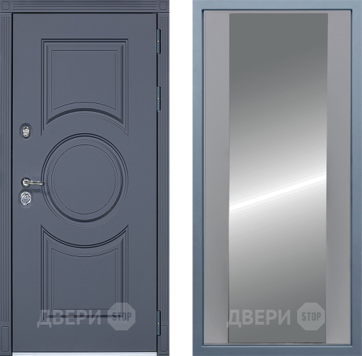 Входная металлическая Дверь Дива МХ-30 STR Д-15 Зеркало Силк Маус в Павловском Посаде