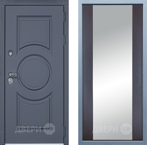 Входная металлическая Дверь Дива МХ-30 STR Д-15 Зеркало Венге в Павловском Посаде
