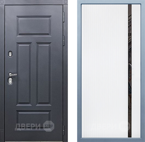 Входная металлическая Дверь Дива МХ-29 STR МХ-46 Белый матовый в Павловском Посаде