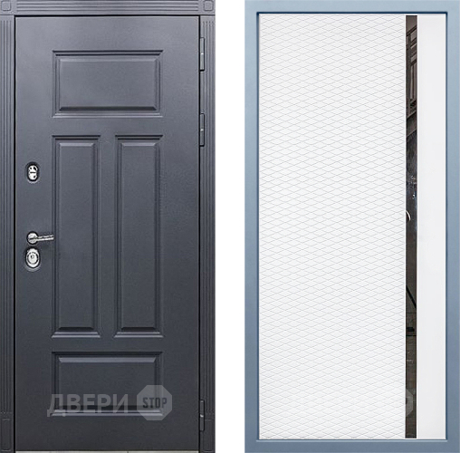 Входная металлическая Дверь Дива МХ-29 STR МХ-47 Белый матовый в Павловском Посаде