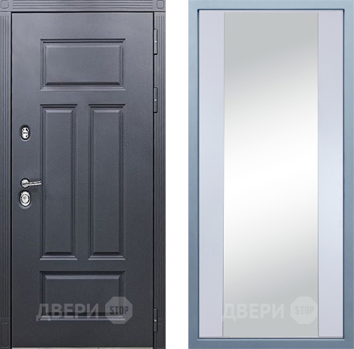 Входная металлическая Дверь Дива МХ-29 STR Д-15 Зеркало Белый в Павловском Посаде