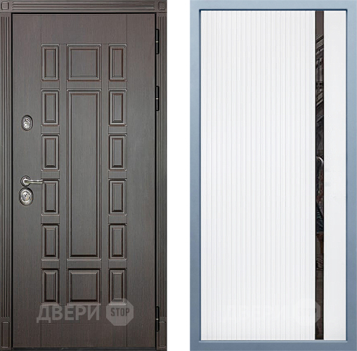 Входная металлическая Дверь Дива МХ-53 STR МХ-46 Белый матовый в Павловском Посаде