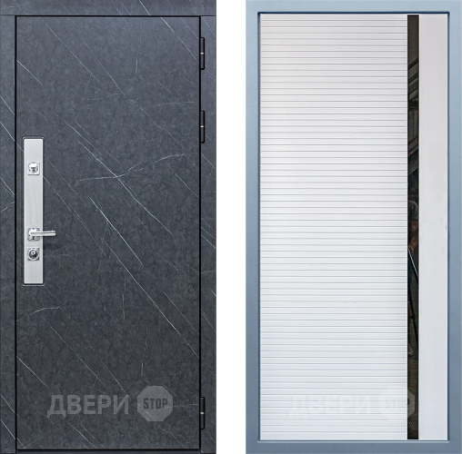 Входная металлическая Дверь Дива МХ-26 STR МХ-45 Белый матовый в Павловском Посаде