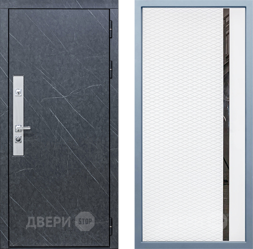 Входная металлическая Дверь Дива МХ-26 STR МХ-47 Белый матовый в Павловском Посаде