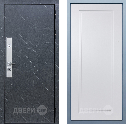 Входная металлическая Дверь Дива МХ-26 STR Н-10 Белый в Павловском Посаде