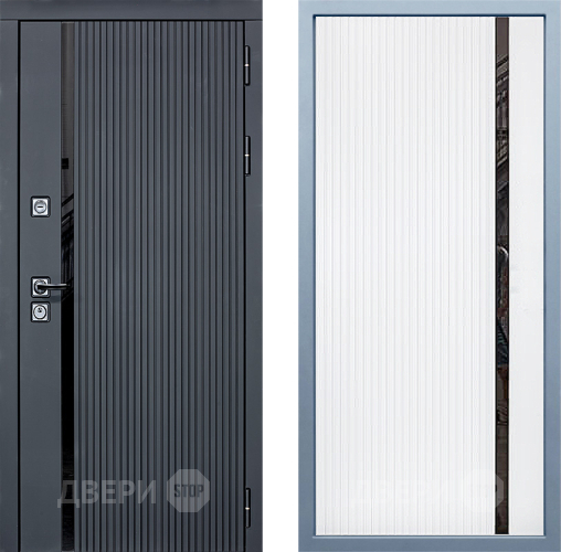 Входная металлическая Дверь Дива МХ-46 STR МХ-46 Белый матовый в Павловском Посаде