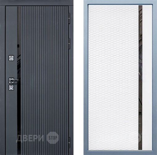 Входная металлическая Дверь Дива МХ-46 STR МХ-47 Белый матовый в Павловском Посаде