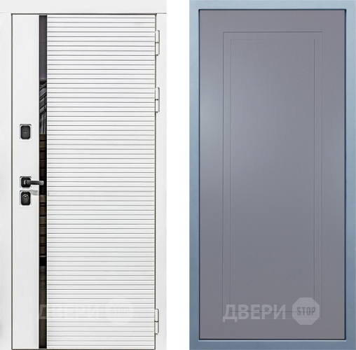 Входная металлическая Дверь Дива МХ-45 Белая STR Н-10 Силк Маус в Павловском Посаде