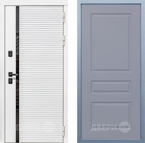 Входная металлическая Дверь Дива МХ-45 Белая STR Д-13 Силк Маус в Павловском Посаде