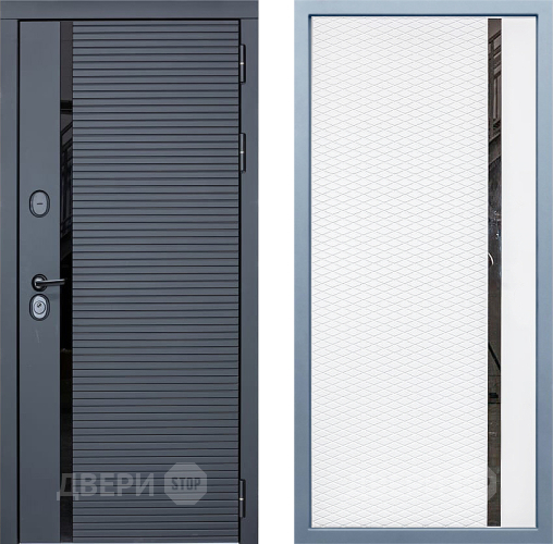 Входная металлическая Дверь Дива МХ-45 STR МХ-47 Белый матовый в Павловском Посаде