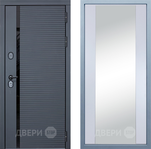 Входная металлическая Дверь Дива МХ-45 STR Д-15 Зеркало Белый в Павловском Посаде
