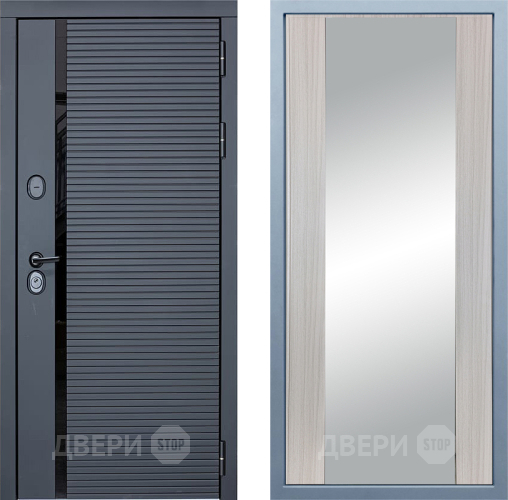 Входная металлическая Дверь Дива МХ-45 STR Д-15 Зеркало Сандал белый в Павловском Посаде