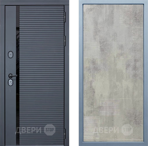 Входная металлическая Дверь Дива МХ-45 STR Д-4 Бетон темный в Павловском Посаде