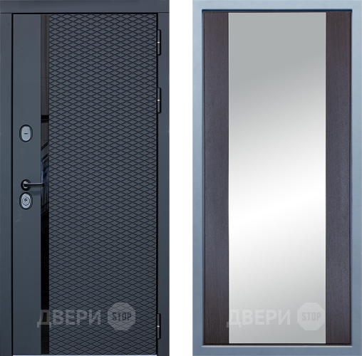 Входная металлическая Дверь Дива МХ-47 STR Д-15 Зеркало Венге в Павловском Посаде