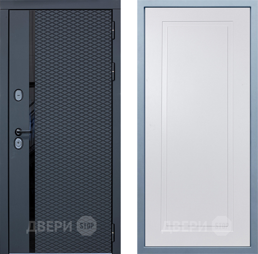 Входная металлическая Дверь Дива МХ-47 STR Н-10 Белый в Павловском Посаде