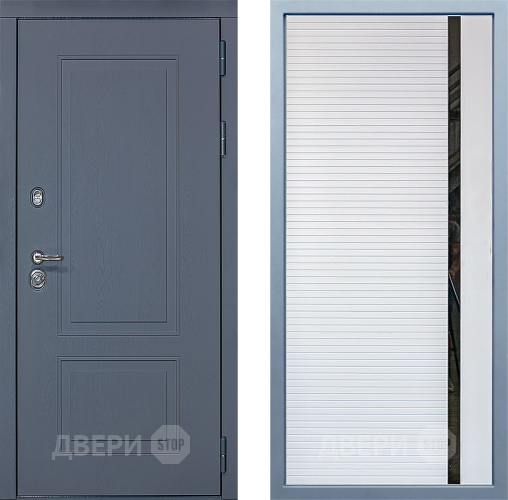 Входная металлическая Дверь Дива МХ-38 STR МХ-45 Белый матовый в Павловском Посаде