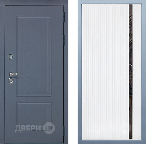 Входная металлическая Дверь Дива МХ-38 STR МХ-46 Белый матовый в Павловском Посаде