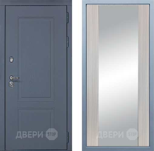 Входная металлическая Дверь Дива МХ-38 STR Д-15 Зеркало Сандал белый в Павловском Посаде