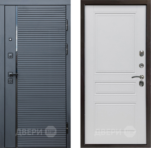 Входная металлическая Дверь Престиж Черная Линия Классика Белый матовый в Павловском Посаде