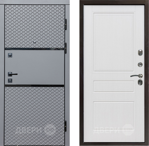 Входная металлическая Дверь Престиж Ромб Классика Белое дерево в Павловском Посаде