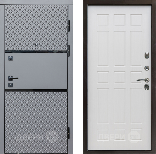 Входная металлическая Дверь Престиж Ромб Спарта Лиственница белая в Павловском Посаде