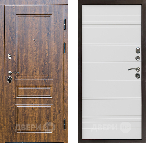 Входная металлическая Дверь Престиж Классика Дуб Line Белый в Павловском Посаде