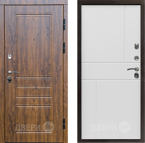 Входная металлическая Дверь Престиж Классика Дуб Горизонт Бетон белый в Павловском Посаде