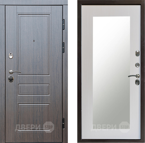 Входная металлическая Дверь Престиж Классика Венге Зеркло Пастораль Лиственница белая в Павловском Посаде