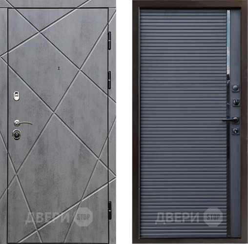 Входная металлическая Дверь Престиж Лучи Porte Черный кварц в Павловском Посаде