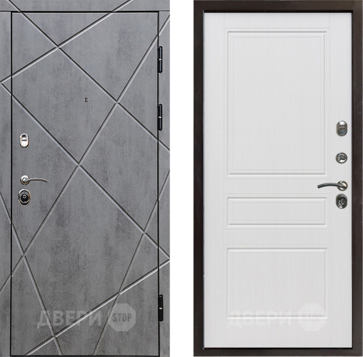 Входная металлическая Дверь Престиж Лучи Классика Белое дерево в Павловском Посаде