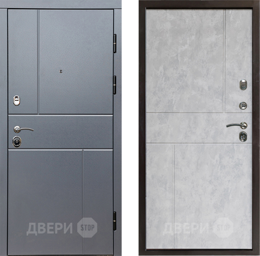 Входная металлическая Дверь Престиж Горизонт Грэй Горизонт Бетон светлый в Павловском Посаде