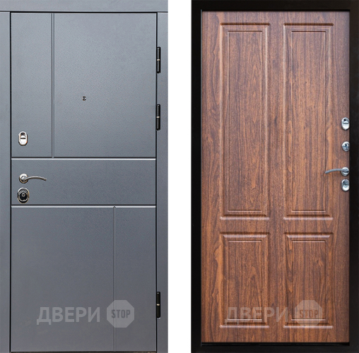 Входная металлическая Дверь Престиж Горизонт Грэй Премиум Орех светлый в Павловском Посаде
