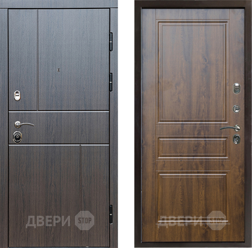 Входная металлическая Дверь Престиж Горизонт Венге Классика Дуб в Павловском Посаде