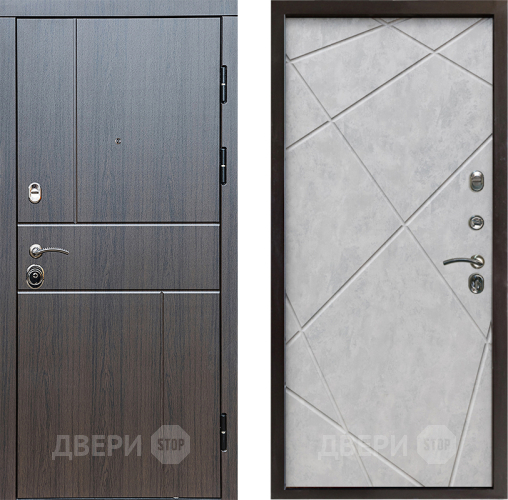 Входная металлическая Дверь Престиж Горизонт Венге Лучи Бетон светлый в Павловском Посаде