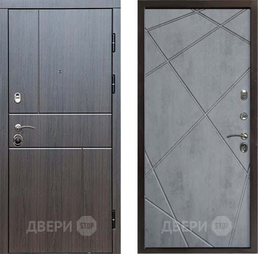 Входная металлическая Дверь Престиж Горизонт Венге Лучи Бетон темный в Павловском Посаде