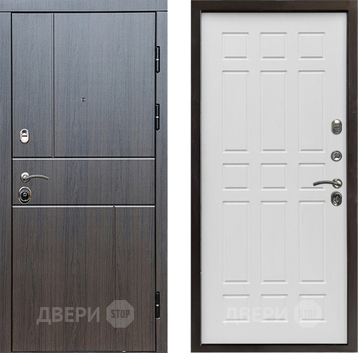 Входная металлическая Дверь Престиж Горизонт Венге Спарта Белое дерево в Павловском Посаде